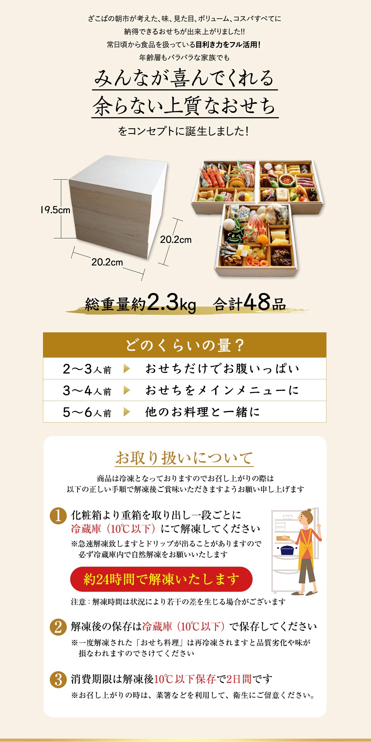 みんなが喜んでくれる余らない上質なおせち
