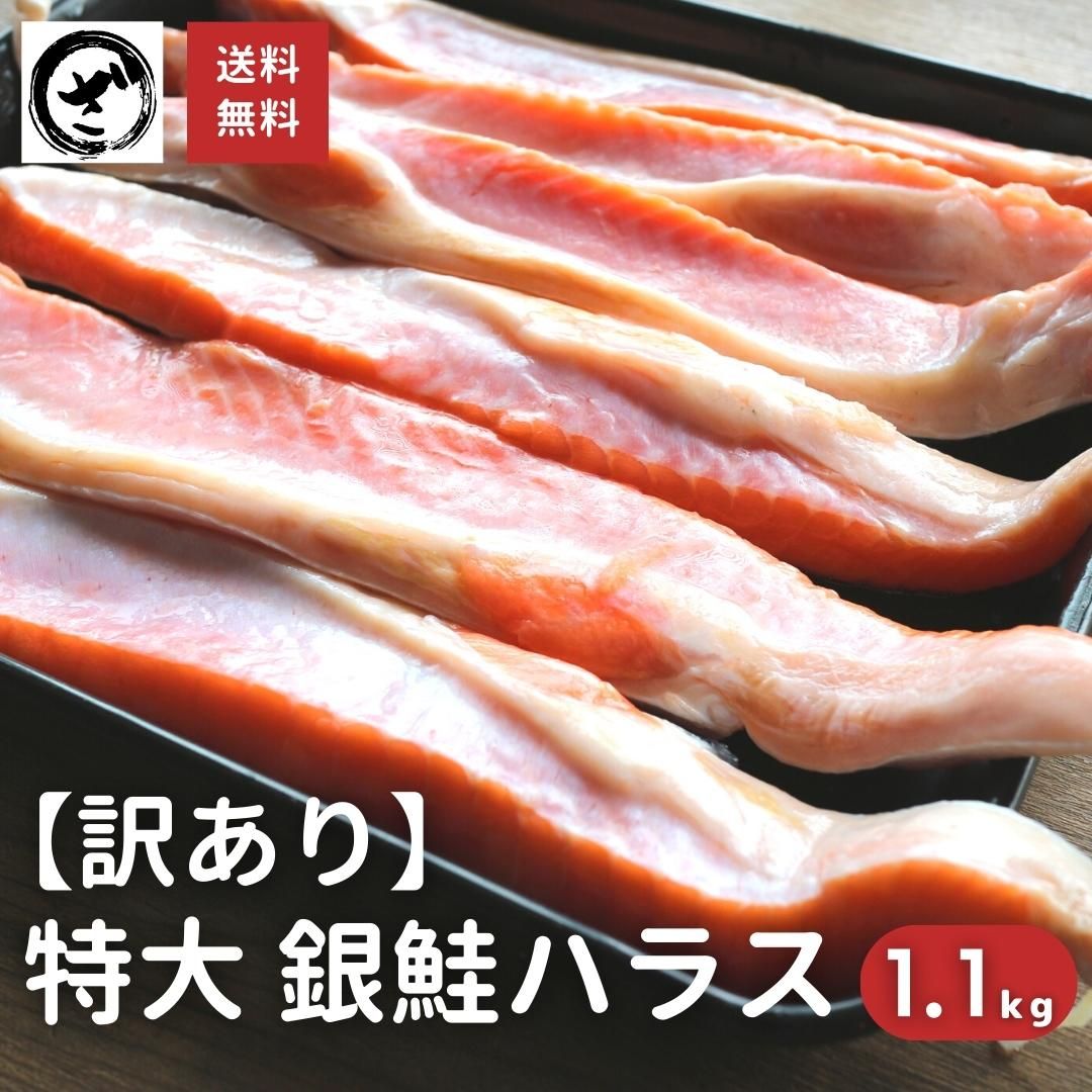 訳あり　銀鮭 ハラス 特々大サイズ 甘塩 1kg