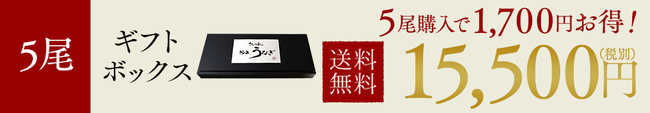 5尾 ギフトボックス 送料無料 15,500円