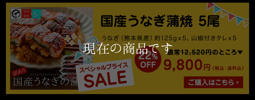 訳あり】国産うなぎ蒲焼 5尾(約125g×5）【送料無料】 うなぎ 鰻 ウナギ