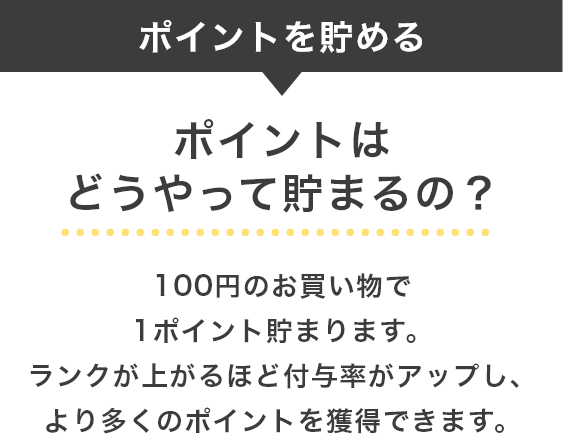 ポイントはどうやって貯まるの？