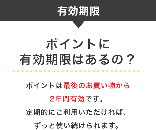 ポイントに有効期限はあるの？