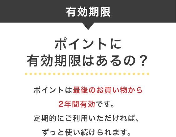 ポイントに有効期限はあるの？
