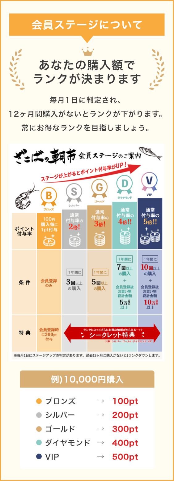 会員ステージについて